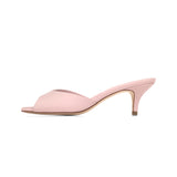 Amelie 55 Heeled Sandal in Powder Pink Nappa Leather