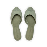 Amelie 55 Heeled Sandal in Sage Suede Leather