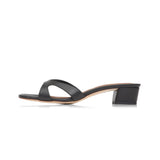 Bella 35 Heeled Sandal in Classic Black Leather