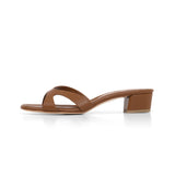 Bella 35 Heeled Sandal in Classic Tabacco Leather