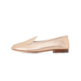 Claudia Loafer in Metallic Rose Gold Leather