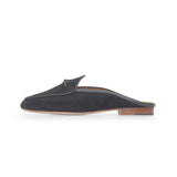 Claudia (Ribbon) Mule in Black Suede Leather