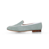 Gigi Loafer in Sage Suede Leather