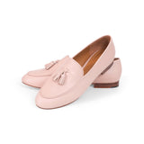 Gigi (Tassel) Loafer in Beige Rose Nappa Leather