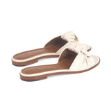 Gisele Slide in Cream Nappa Leather