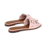 Heidi Slide in Powder Pink Nappa Leather