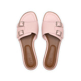Heidi Slide in Powder Pink Nappa Leather