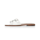Heidi Slide in White Nappa Leather