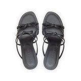 Holly 75 Heeled Sandal in Classic Black Leather