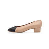 Jessica 35 Pump in Beige Nappa and Black Nappa Leather