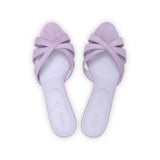 Marilyn 55 Heeled Sandal in Lilac Suede Leather