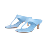 Miranda 55 Heeled Sandal in Sky Blue Nappa Leather
