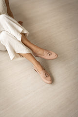 Gigi (Tassel) Loafer in Beige Rose Nappa Leather
