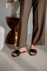 Heidi Slide in Midnight Blue Nappa Leather