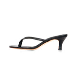 Rachel 55 Heeled Sandal in Black Nappa Leather