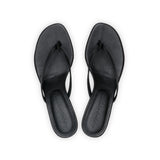 Rachel 55 Heeled Sandal in Black Nappa Leather