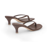 Rachel 55 Heeled Sandal in Chocolate Nappa Leather