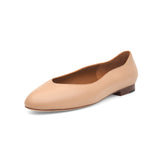 Sofia Ballet Flat in Beige Nappa Leather