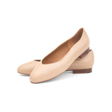 Sofia Ballet Flat in Beige Nappa Leather