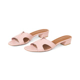 Yumi 35 Heeled Sandal in Classic Coralline Leather