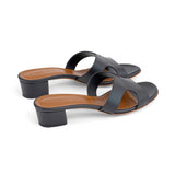 Yumi 35 Heeled Sandal in Classic Black Leather
