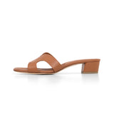 Yumi 35 Heeled Sandal in Classic Tan Leather