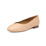 Yumi Ballet Flat in Beige Nappa Leather