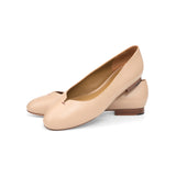 Yumi Ballet Flat in Beige Nappa Leather