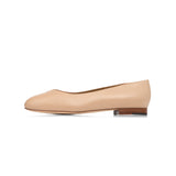 Yumi Ballet Flat in Beige Nappa Leather