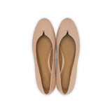 Yumi Ballet Flat in Beige Nappa Leather