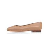 Yumi Ballet Flat in Caramel Nappa Leather