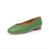 Group Made-To-Order (GMTO) Yumi Ballet Flat in Forest Green Nappa Leather