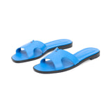 Group Made-To-Order (GMTO) Yumi Slide in Azure Nappa Leather