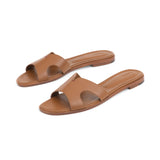 Yumi Slide in Classic Tabacco Leather