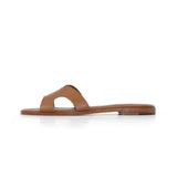 Yumi Slide in Classic Tabacco Leather