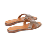 Yumi Slide in Metallic Bronze Leather