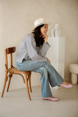 Yumi Ballet Flat in Classic Figure Leather