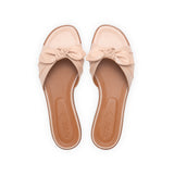 Cherie Slide in Classic Beige Leather