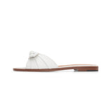 Cherie Slide in Classic White Leather