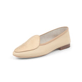 Claudia Loafer in Polvere and Embossed Gold Lizard Leather