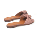 Gisele Slide in Blush Nappa Leather