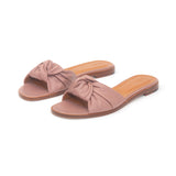 Gisele Slide in Blush Nappa Leather