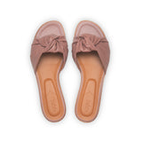 Gisele Slide in Blush Nappa Leather