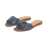 Gisele Slide in Navy Nappa Leather