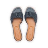 Gisele Slide in Navy Nappa Leather