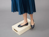 Yumi Ballet Flat in Classic Night Blue Leather
