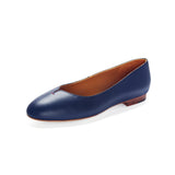 Yumi Ballet Flat in Classic Night Blue Leather