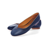 Yumi Ballet Flat in Classic Night Blue Leather
