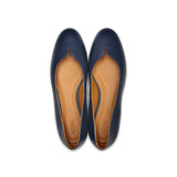 Yumi Ballet Flat in Classic Night Blue Leather