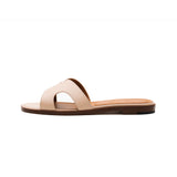 Yumi Slide in Classic Beige Leather